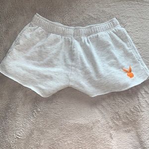 PLAYBOY GREY SWEAT SHORTS